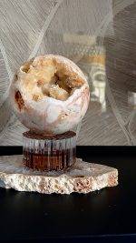 Chalcedoon/aragoniet statement piece bol - Afbeelding 2