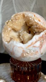 Chalcedoon/aragoniet statement piece bol - Afbeelding 3