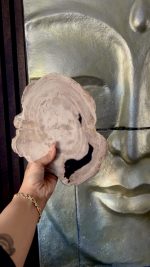 Versteend hout schijf/dienblad met mooie ruwe rand s - Afbeelding 7