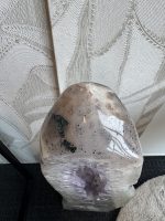 Amethist Geode met Avoloniet achterkant - Afbeelding 6