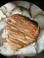 Versteend hout hart XL bruin/rood - Afbeelding 3
