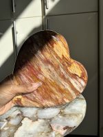 Versteend hout hart XL bruin/rood - Afbeelding 5
