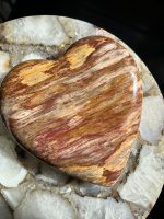 Versteend hout hart XL bruin/rood - Afbeelding 6